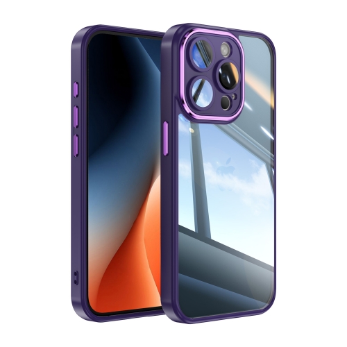 

For iPhone 15 Pro Max Acrylic Hybrid TPU Armor Shockproof Phone Case(Purple)
