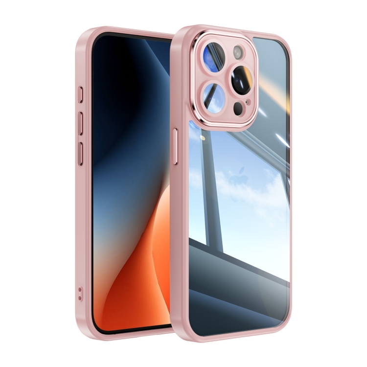 

For iPhone 15 Pro Acrylic Hybrid TPU Armor Shockproof Phone Case(Pink)