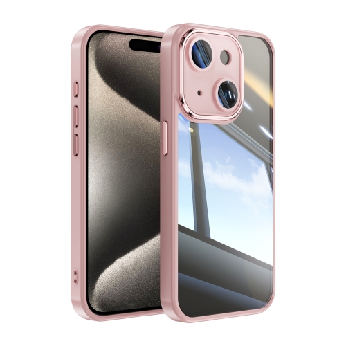 

For iPhone 15 Acrylic Hybrid TPU Armor Shockproof Phone Case(Pink)