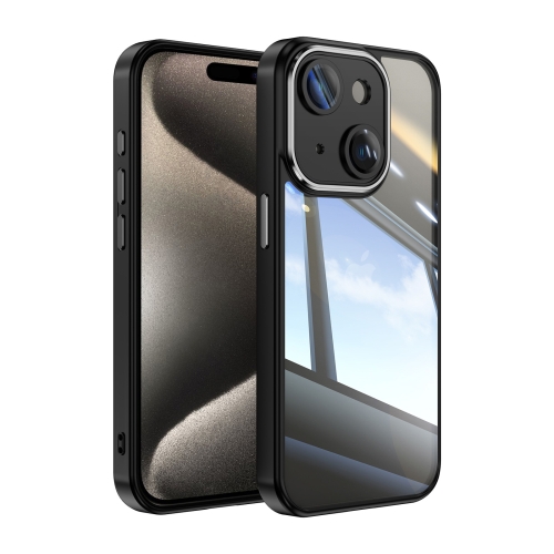 

For iPhone 14 Acrylic Hybrid TPU Armor Shockproof Phone Case(Black)