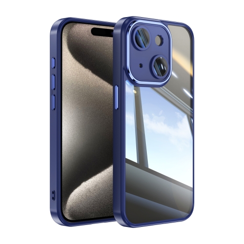 

For iPhone 14 Acrylic Hybrid TPU Armor Shockproof Phone Case(Blue)