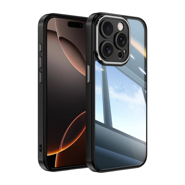 

For iPhone 16 Pro Acrylic Hybrid TPU Armor Shockproof Phone Case(Black)