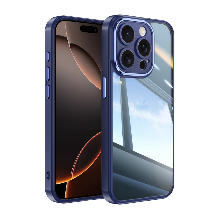 

For iPhone 16 Pro Acrylic Hybrid TPU Armor Shockproof Phone Case(Blue)