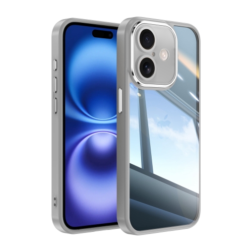 

For iPhone 16 Acrylic Hybrid TPU Armor Shockproof Phone Case(Grey)