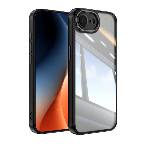 

For iPhone 16e Acrylic Hybrid TPU Armor Shockproof Phone Case(Black)