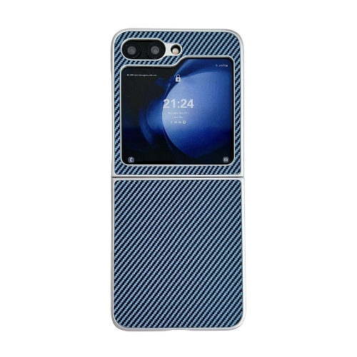 

For Samsung Galaxy Z Flip6 Kevlar Carbon Fiber Ultra-thin Shockproof Phone Case(Blue)