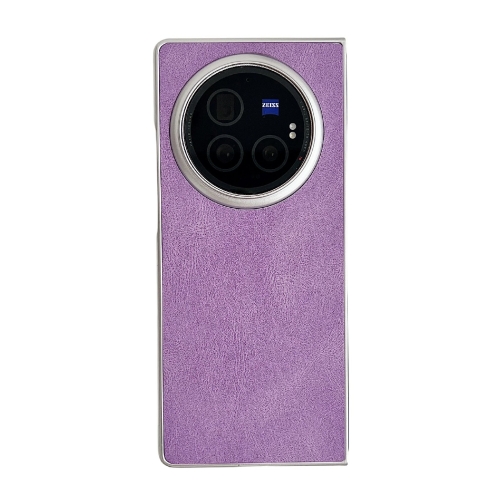 

For vivo X Fold3 Pro Skin Feel Leather Texture Pearlescent Paint Shockproof Phone Case(Purple)