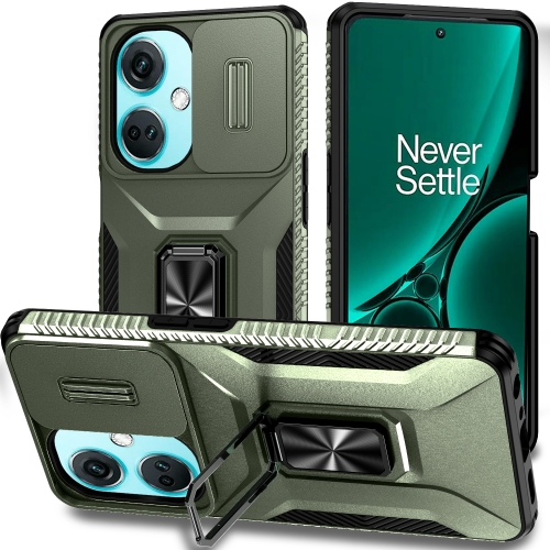 

For OnePlus Nord CE3 5G Sliding Camshield Holder Phone Case(Alpine Green)