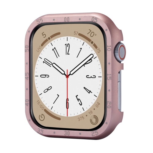 

For Apple Watch Series 6 / 5 / 4 / SE 44mm Aluminum Alloy Watch Frame Case(Pink)