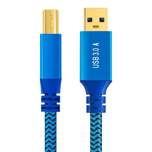 

Printer / Hard Disk USB 3.0 A Male to B Male Connector Cable, Length:0.3m(Blue)