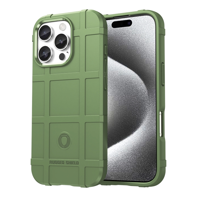 

For iPhone 16 Pro Full Coverage Shockproof TPU Phone Case(Green)