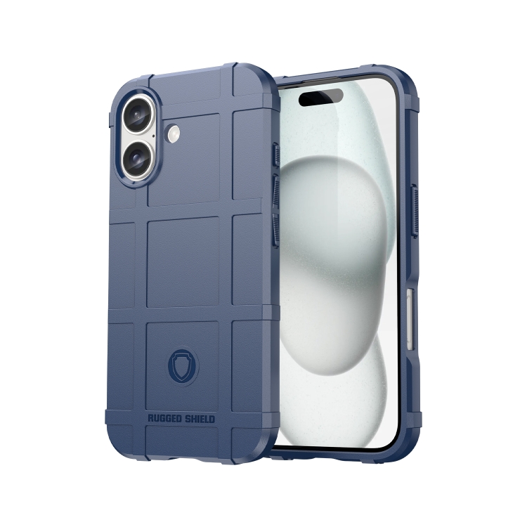 

For iPhone 16 Plus Full Coverage Shockproof TPU Phone Case(Blue)