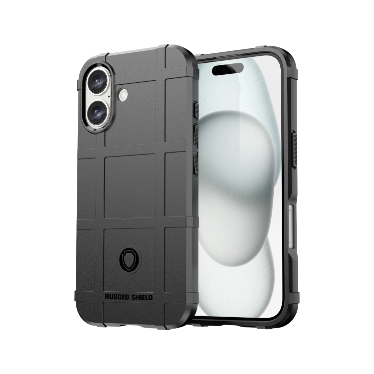 

For iPhone 16 Full Coverage Shockproof TPU Phone Case(Black)