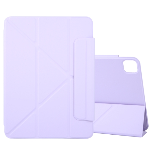 

For iPad Pro 11 2024 Y-Shape Double-sided Clip Magnetic Smart Tablet Case(Purple)