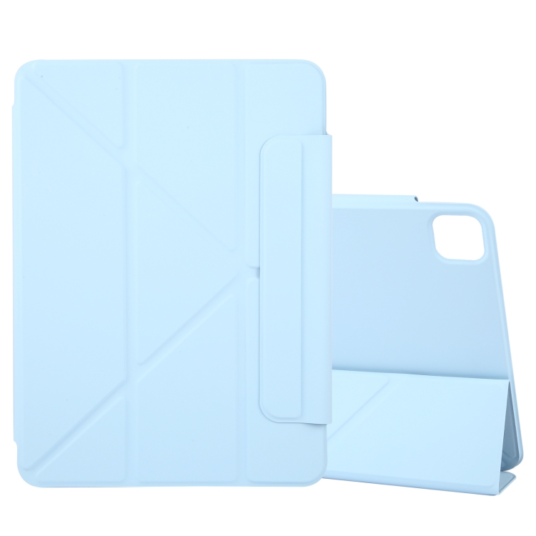 

For iPad Pro 12.9 2022 / 2021 / 2020 Y-Shape Double-sided Clip Magnetic Smart Tablet Case(Blue)