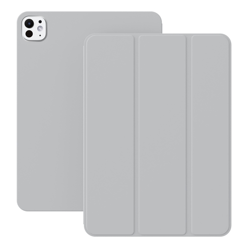 

For iPad Pro 11 2024 Ultra-thin Double-sided Clip Magnetic Smart Tablet Case(Grey)