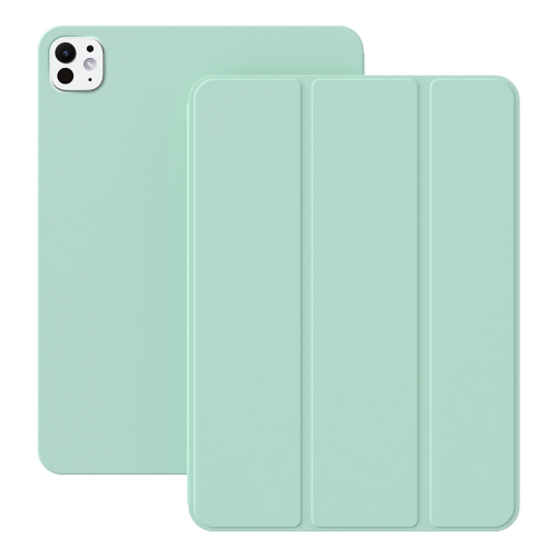 

For iPad Pro 11 2024 Ultra-thin Double-sided Clip Magnetic Smart Tablet Case(Mint Green)