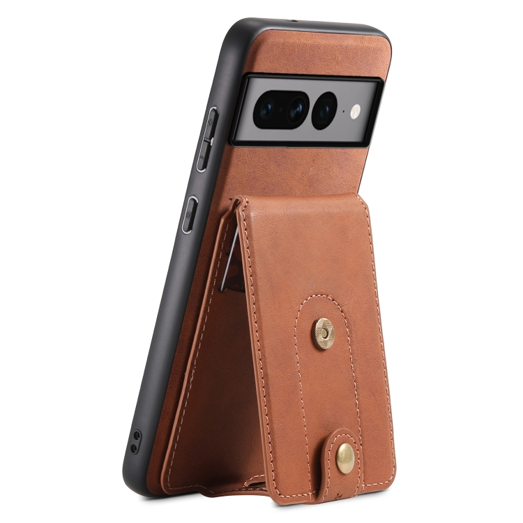 Custodia A Portafoglio Con Supporto Magnetico Per Google Pixel 7 Pro - Pelle TPU, Slot Per Schede, Nero