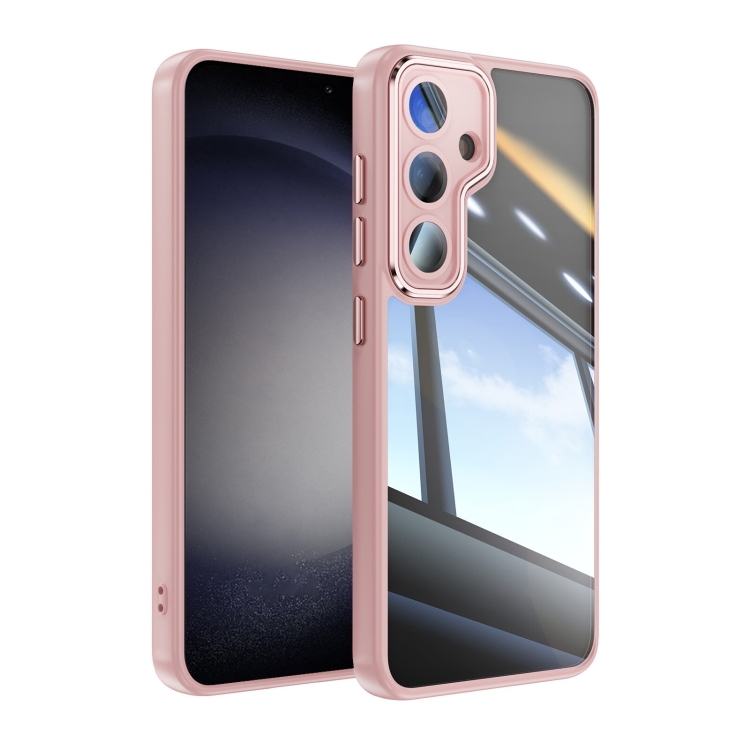 

For Samsung Galaxy S24 FE 5G Acrylic Hybrid TPU Armor Shockproof Phone Case(Pink)