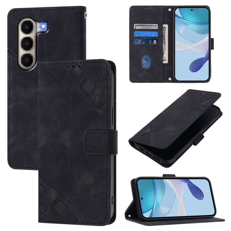 

For itel A95 5G Skin Feel Embossed Leather Phone Case(Black)