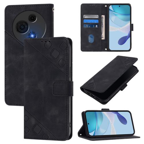 

For TCL 60 NxtPaper Skin Feel Embossed Leather Phone Case(Black)