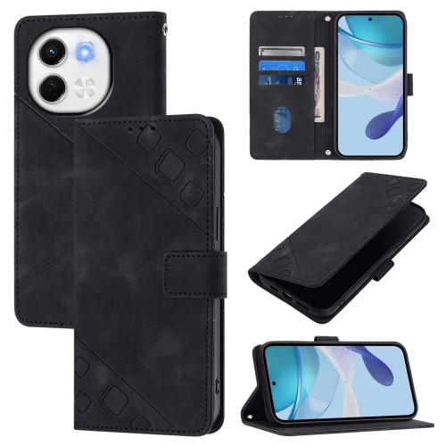 

For Tecno Spark 30 5G / Pova 6 Neo 5G Skin Feel Embossed Leather Phone Case(Black)