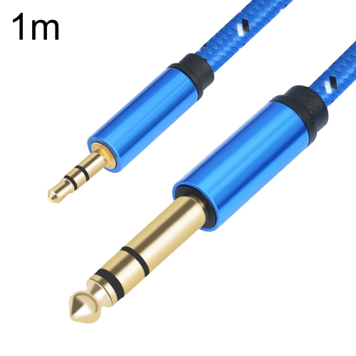 

3662-3662BK 3.5mm Male to 6.35mm Male Stereo Amplifier Audio Cable, Length:1m(Blue)