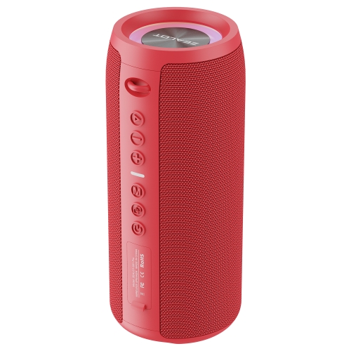 

Zealot S51 Pro Shocking Bass Bluetooth Speaker with Colorful Light(Red)