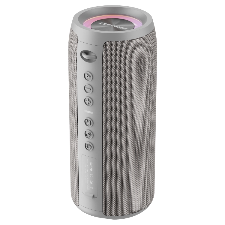 

Zealot S51 Pro Shocking Bass Bluetooth Speaker with Colorful Light(Grey)