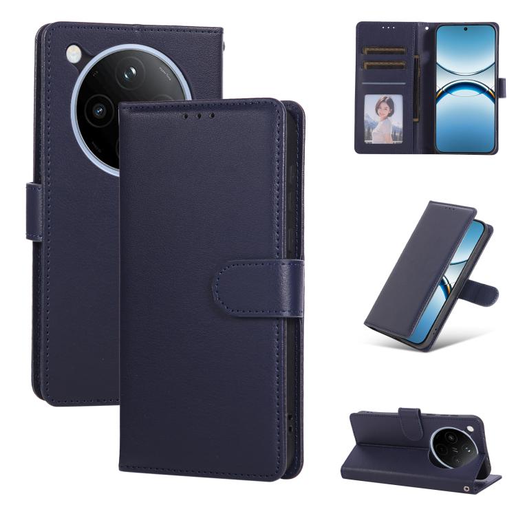 

For OPPO Find X8 3-Card Slots Multifunctional Leather Phone Case(Navy Blue)