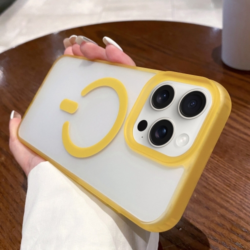 

For iPhone 14 Pro Max Dual-Side Frosted MagSafe Clear Phone Case(Yellow)