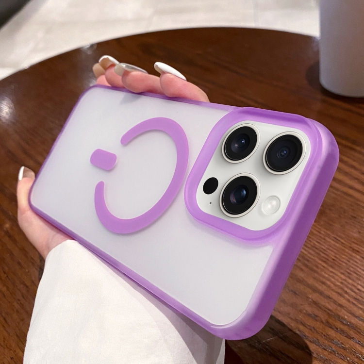 

For iPhone 12 Pro Dual-Side Frosted MagSafe Clear Phone Case(Purple)