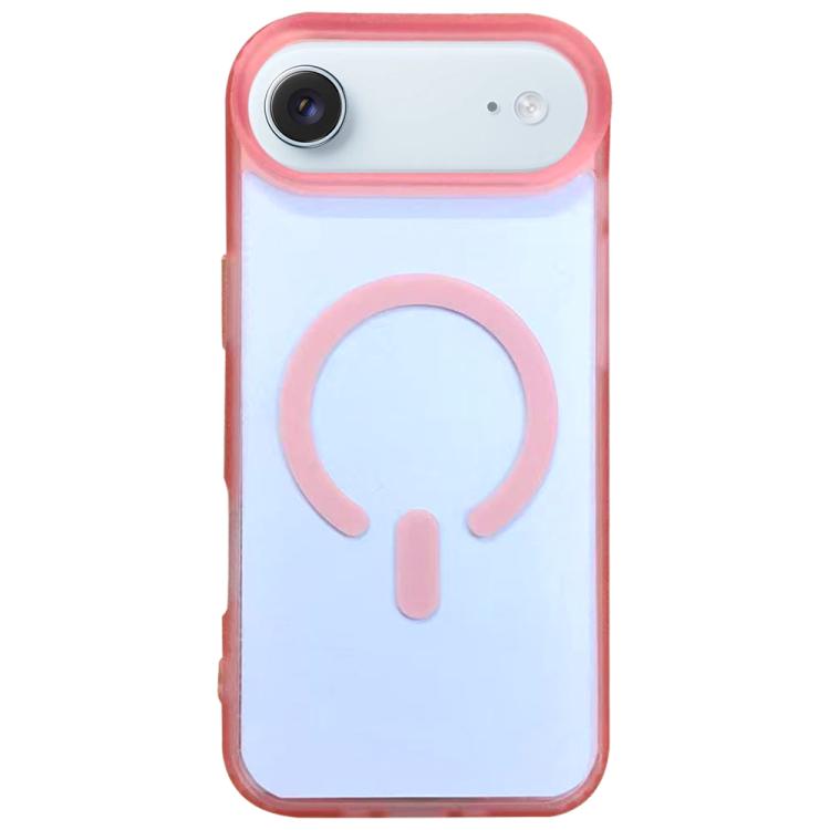 For iPhone Air Dual-Side Frosted MagSafe Clear Phone Case(Pink)