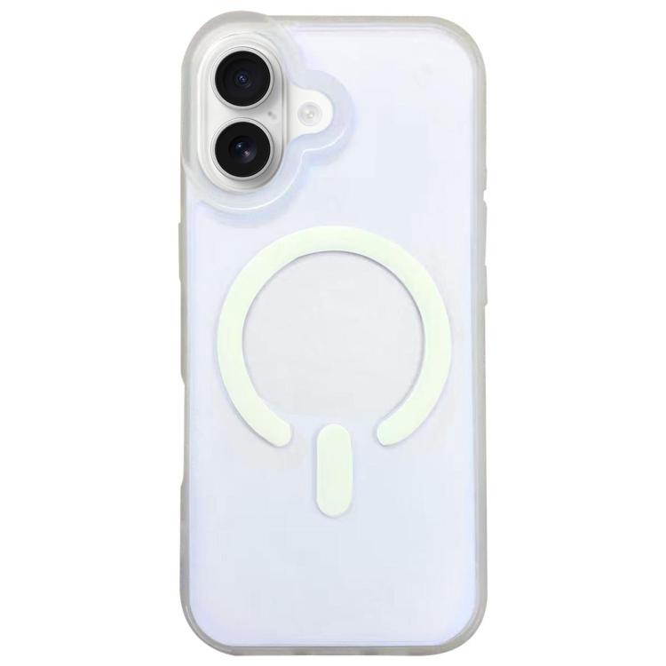 For iPhone 18 Dual-Side Frosted MagSafe Clear Phone Case(White)
