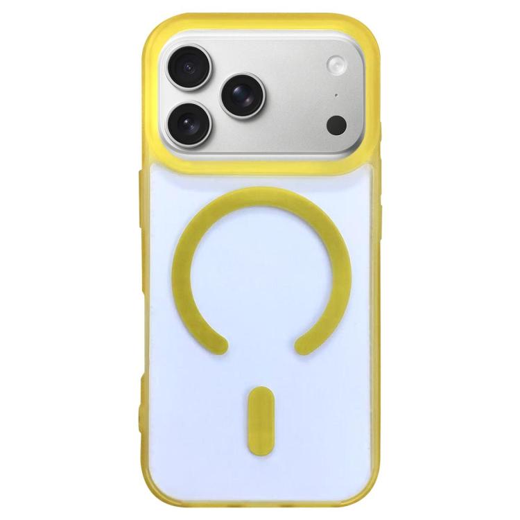 For iPhone 18 Pro Dual-Side Frosted MagSafe Clear Phone Case(Yellow)
