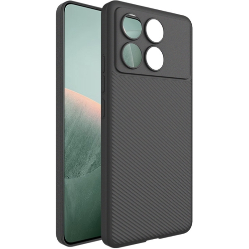 

For Xiaomi Redmi K70E 5G imak 0.7mm Ultra Thin Ripple Texture Phone Case(Black)
