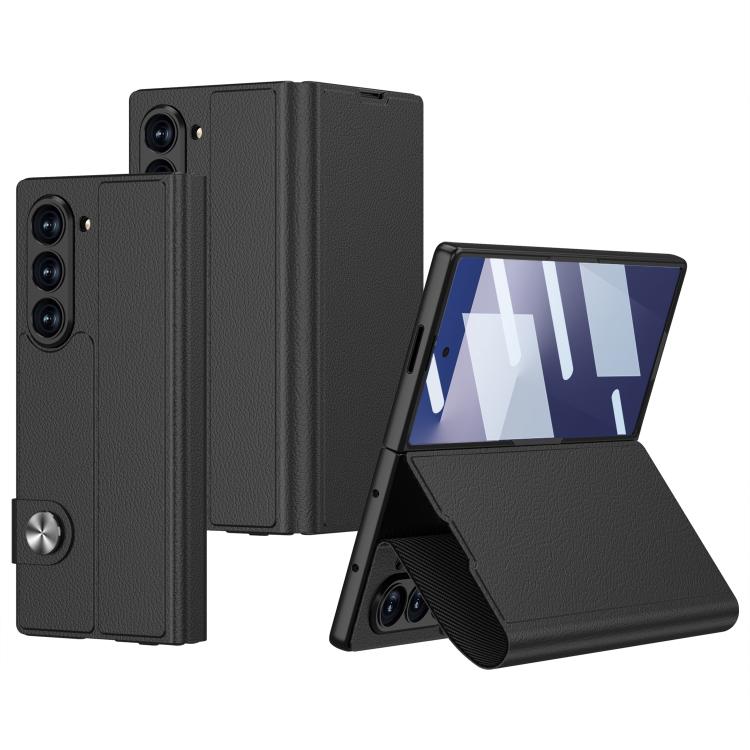 

For Samsung Galaxy Z Fold7 5G GKK Integrated Flip Leather Phone Case(Black)