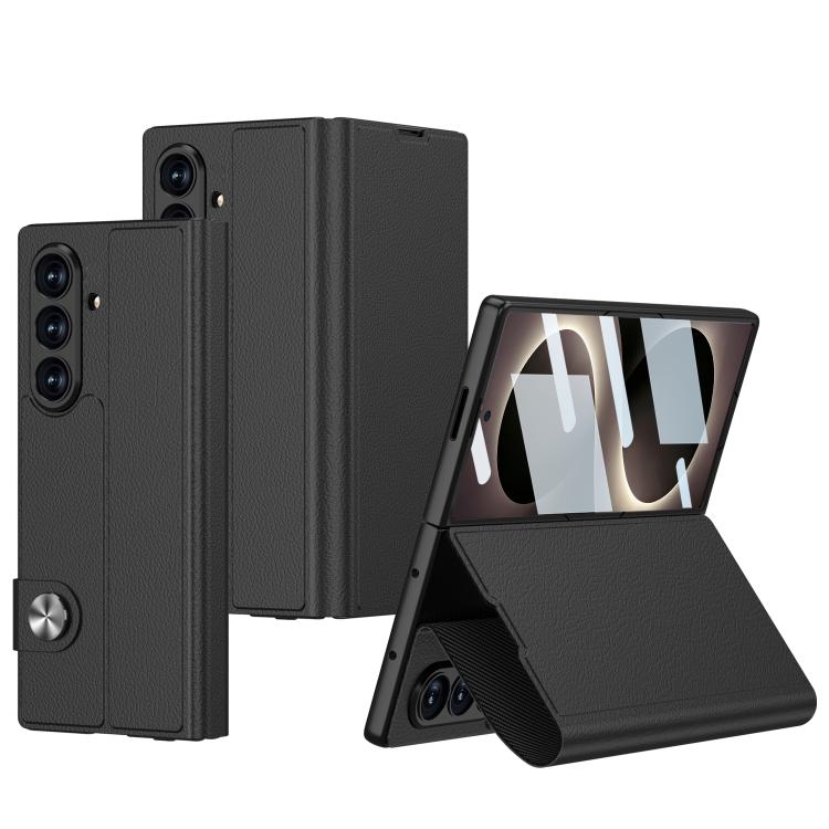 For Galaxy Z Fold8 Ultra 5G GKK Integrated Flip Leather Phone Case(Black)