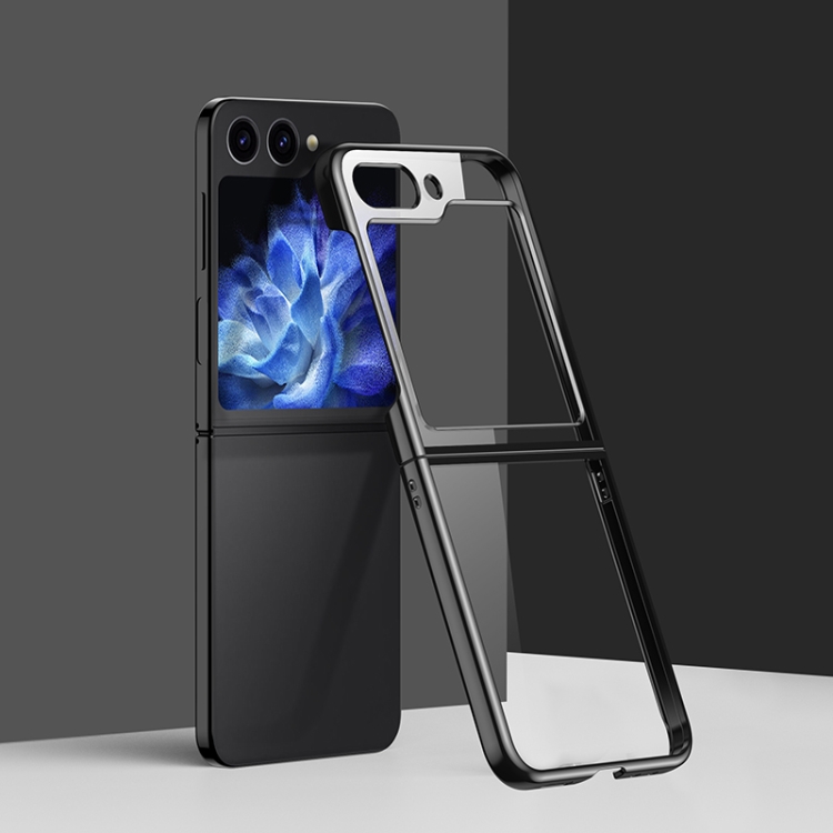 

For Samsung Galaxy Z Flip6 6D Electroplating PC Shockproof Phone Case(Black)