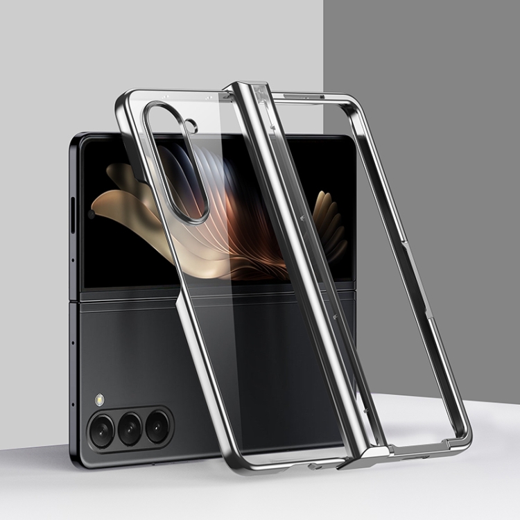 

For Samsung Galaxy Z Fold6 Three Parts 6D Electroplating PC Shockproof Phone Case(Silver)