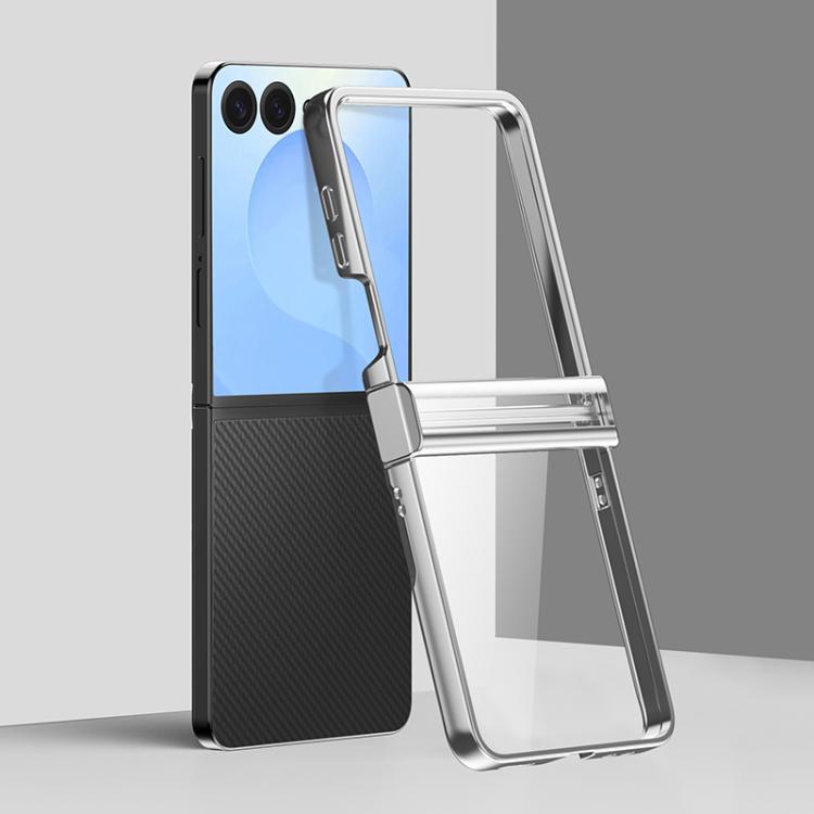 For Galaxy Z Flip8 5G Three Parts 6D Electroplating PC Shockproof Phone Case(Silver)