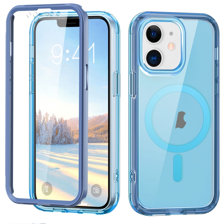 

For iPhone 11 Colorful MagSafe Magnetic PC + TPU Phone Case(Blue)