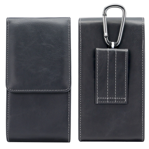 

For Phones Below 6.7 inches Multifunctional Vertical Magnetic Flip Phone Waist Bag(Black)