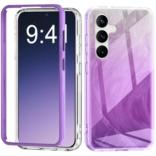 

For Samsung Galaxy S24+ 5G IMD Gradient Feather PC + TPU Phone Case(Purple)