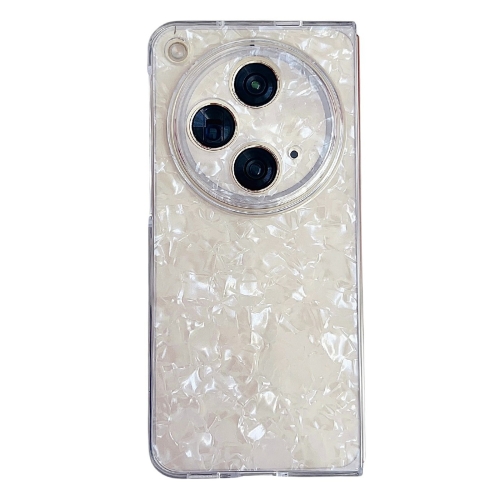 

For OPPO Find N3 Pearlescent Shell Texture Phone Case(White)