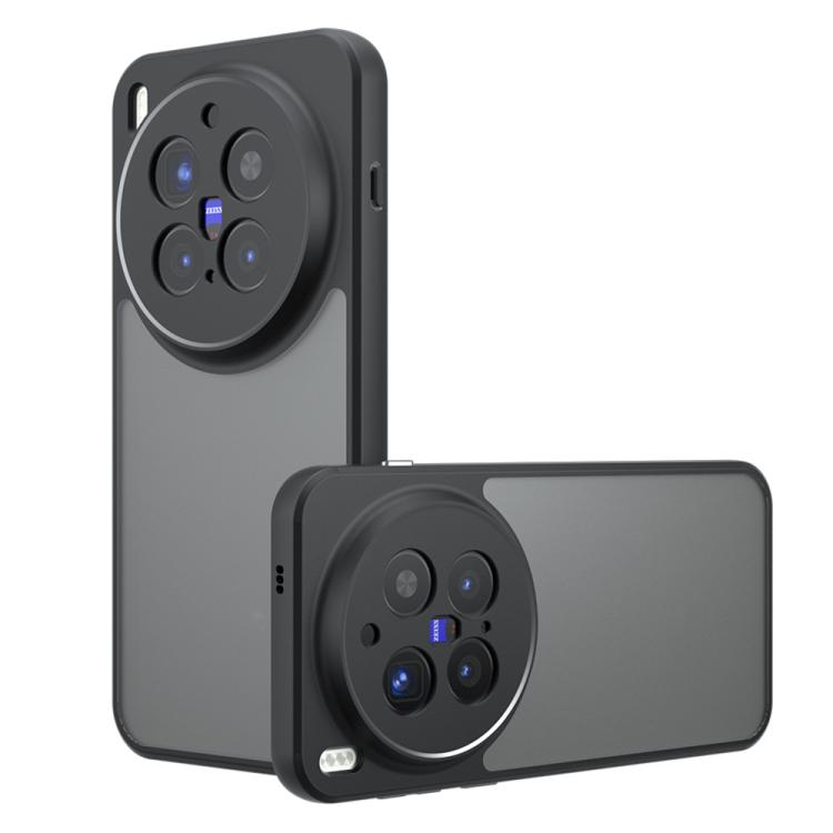 

For vivo X300 Pro Armor Precise Hole PC Hybrid TPU Phone Case(Frosted Black)