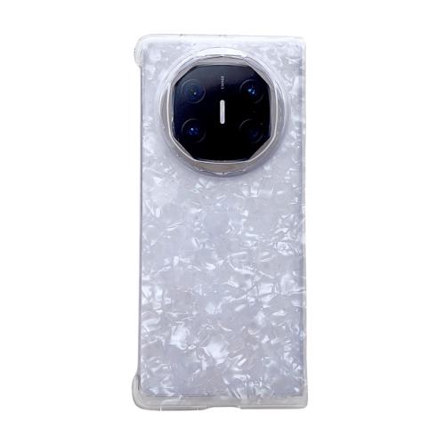 

For Huawei Mate X6 Pearlescent Shell Texture Phone Case(White)