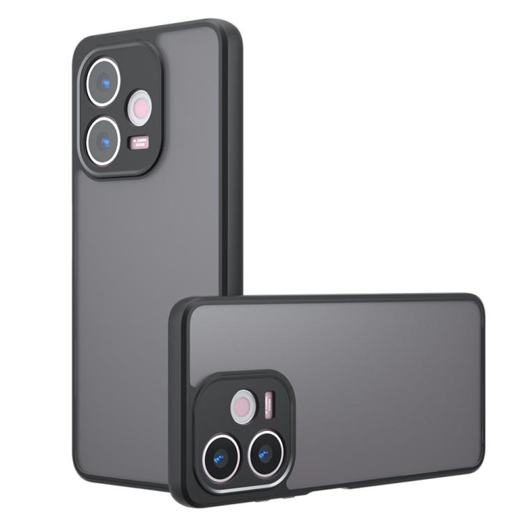 

For OPPO A5 Energy Armor Precise Hole PC Hybrid TPU Phone Case(Frosted Black)