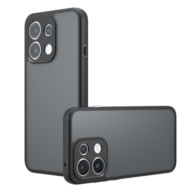 For OPPO Reno16 F / Reno16 FS / Reno16c Armor Precise Hole PC Hybrid TPU Phone Case(Frosted Black)