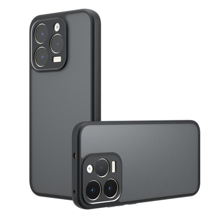 

For Realme 15T 5G Armor Precise Hole PC Hybrid TPU Phone Case(Frosted Black)